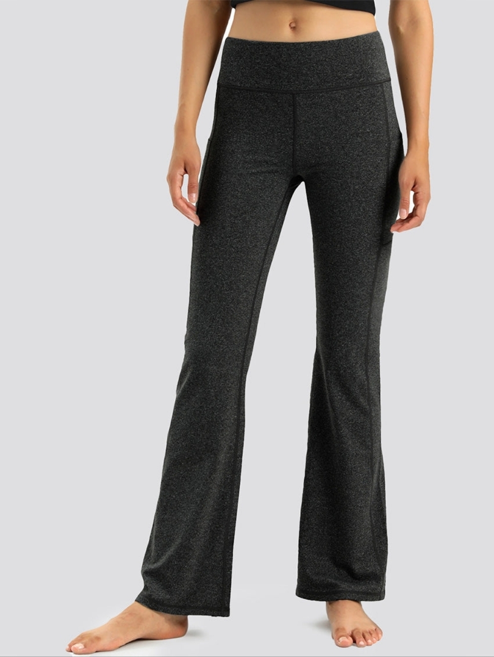 Tek Gear Shapewear Bootcut Yoga Pants Gray Size Large Long